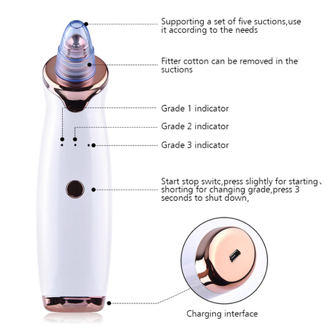 HailiCare™ Rechargeable Blackhead Remover + Pimple & Acne Suction Tool
