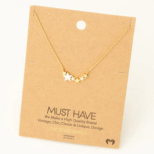 Dainty Multi Star Charm Necklace - Beautiful Junque