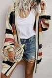 Color Stripe Knit Cardigan