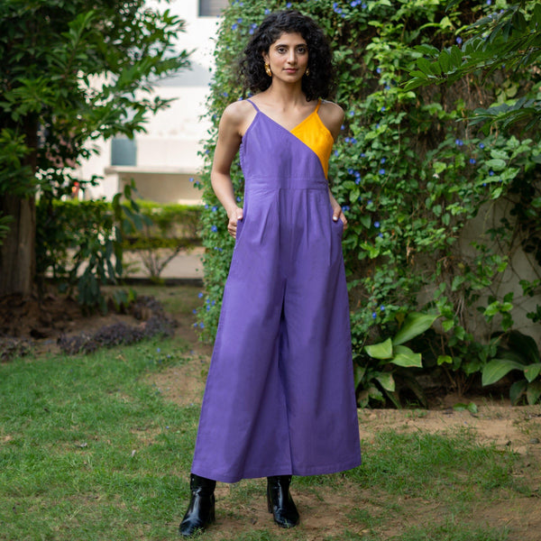 Buy Women Rust Foil Print Flared Sleeve Jumpsuit Online at Sassafras
