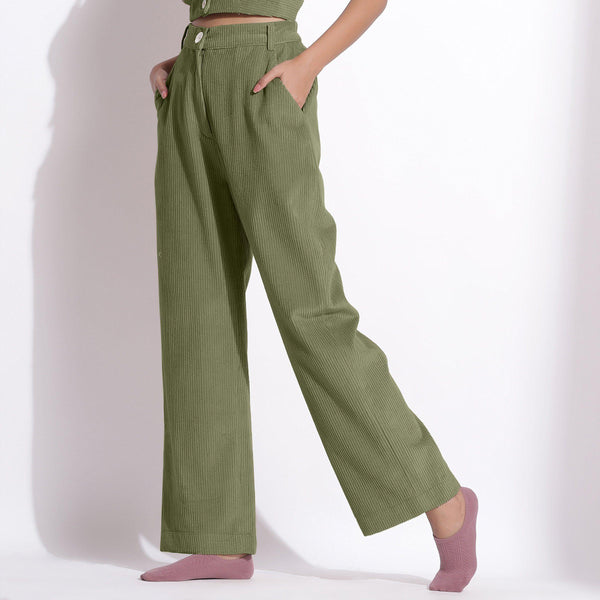 Pants For Women 2023 Women'S Versatile Straight Barrel High Waist Printed  Loose Wide Leg Pants Large Casual Pants Army Green Xxxl