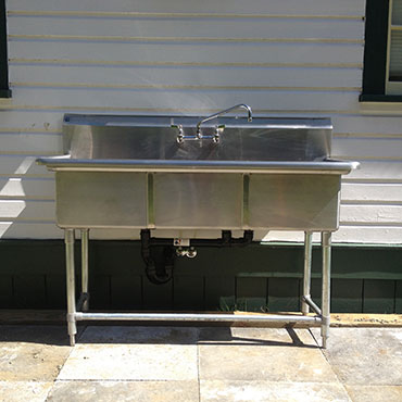 Portable Hot Water Sink- Stainless Top, Deep Basin Ozark ADAVM-SS