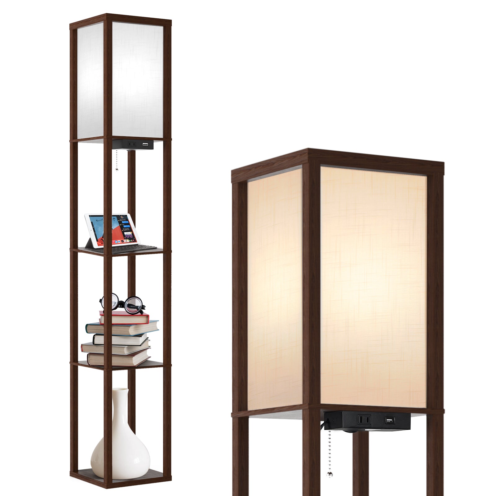 outon shelf floor lamp