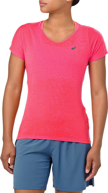 asics t shirt femme rouge