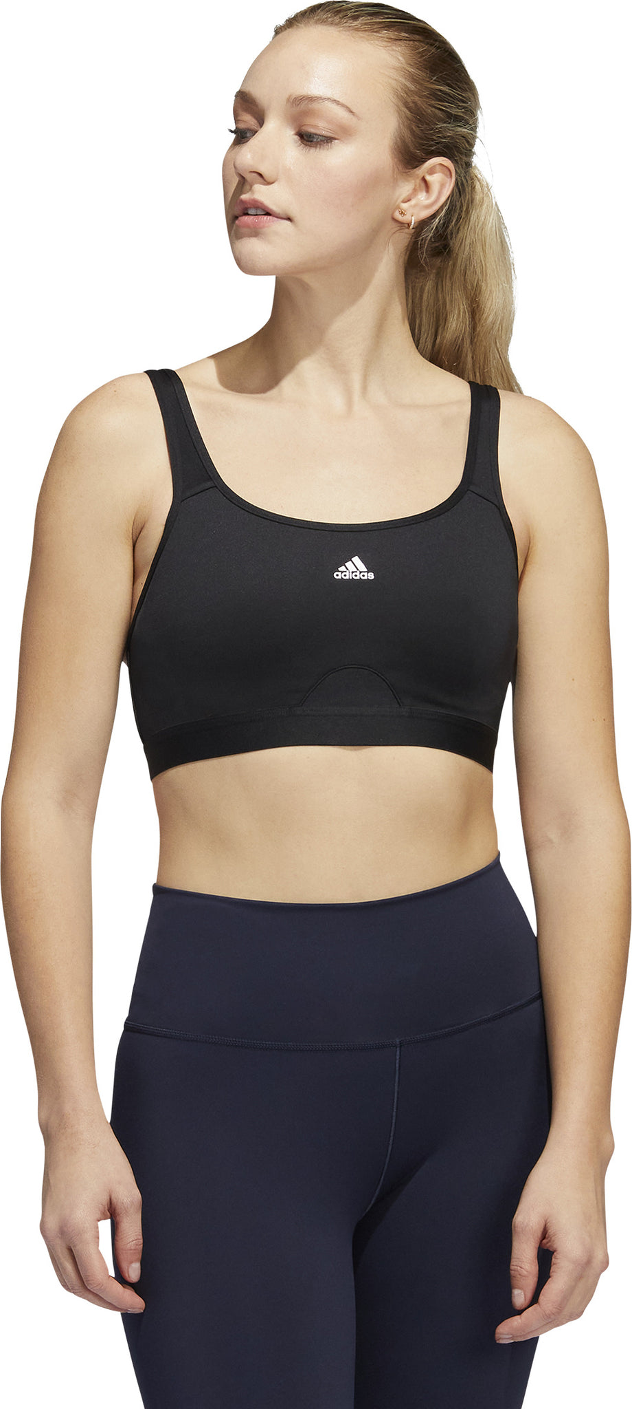 adidas Women's TLRD Impact Training High Support Bra, Black/White, XX-Small  D