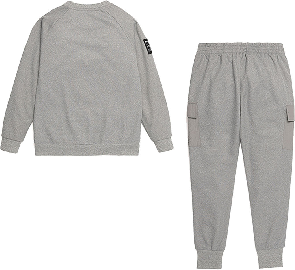 White and melange grey set