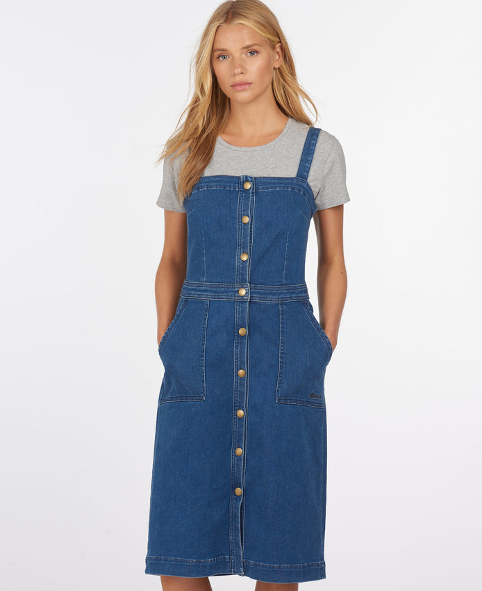 Barbour Darcie Denim Pinafore Dress - Women's | The Last Hunt