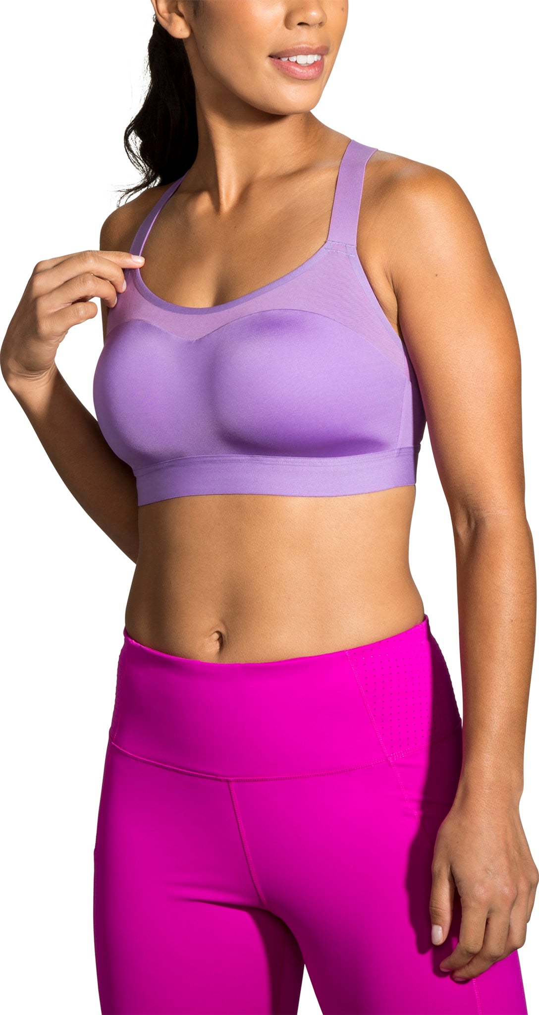 Brooks Drive Interlace Running Bra, terracotta : : Fashion