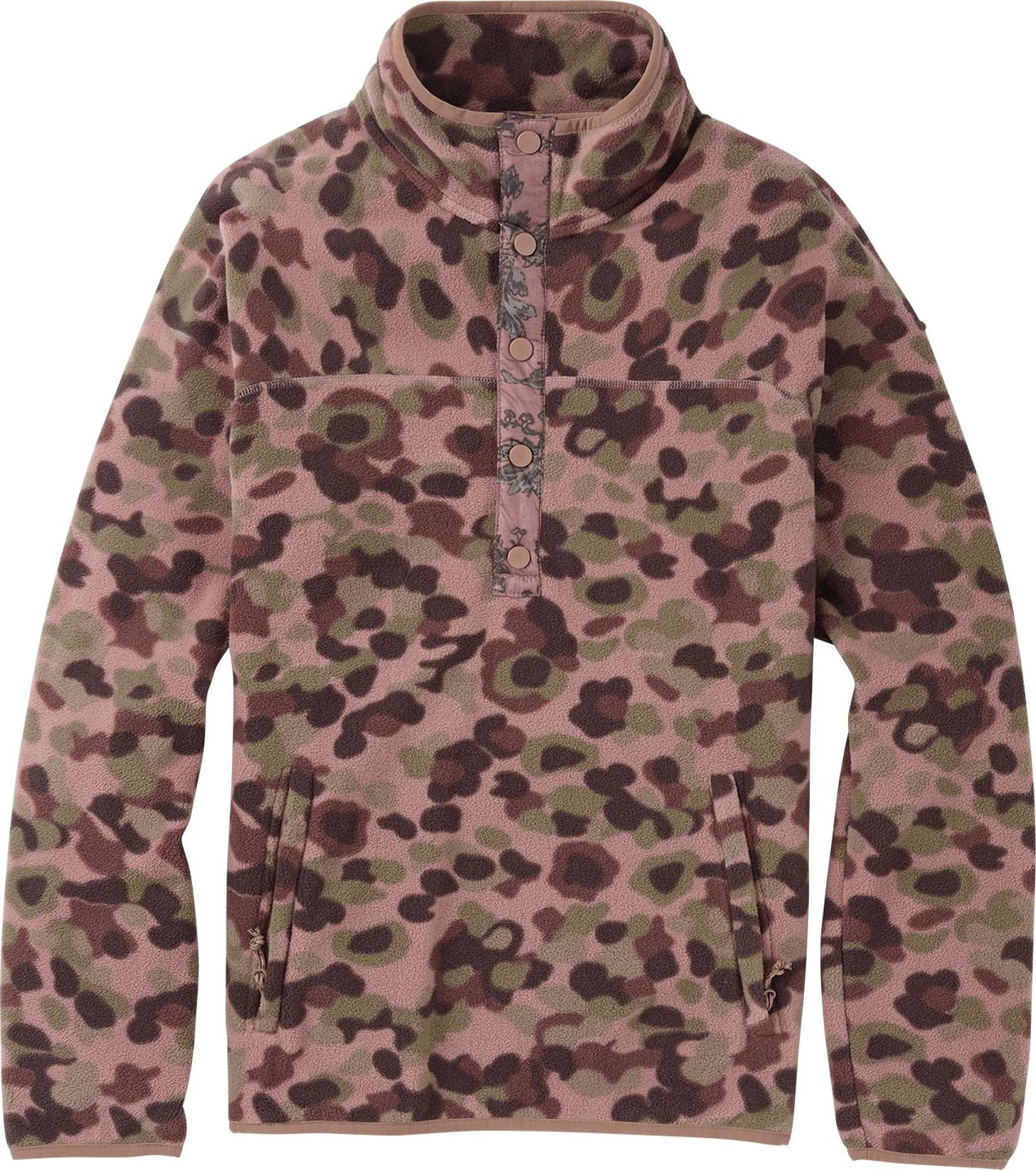 camo fleece pullover women's