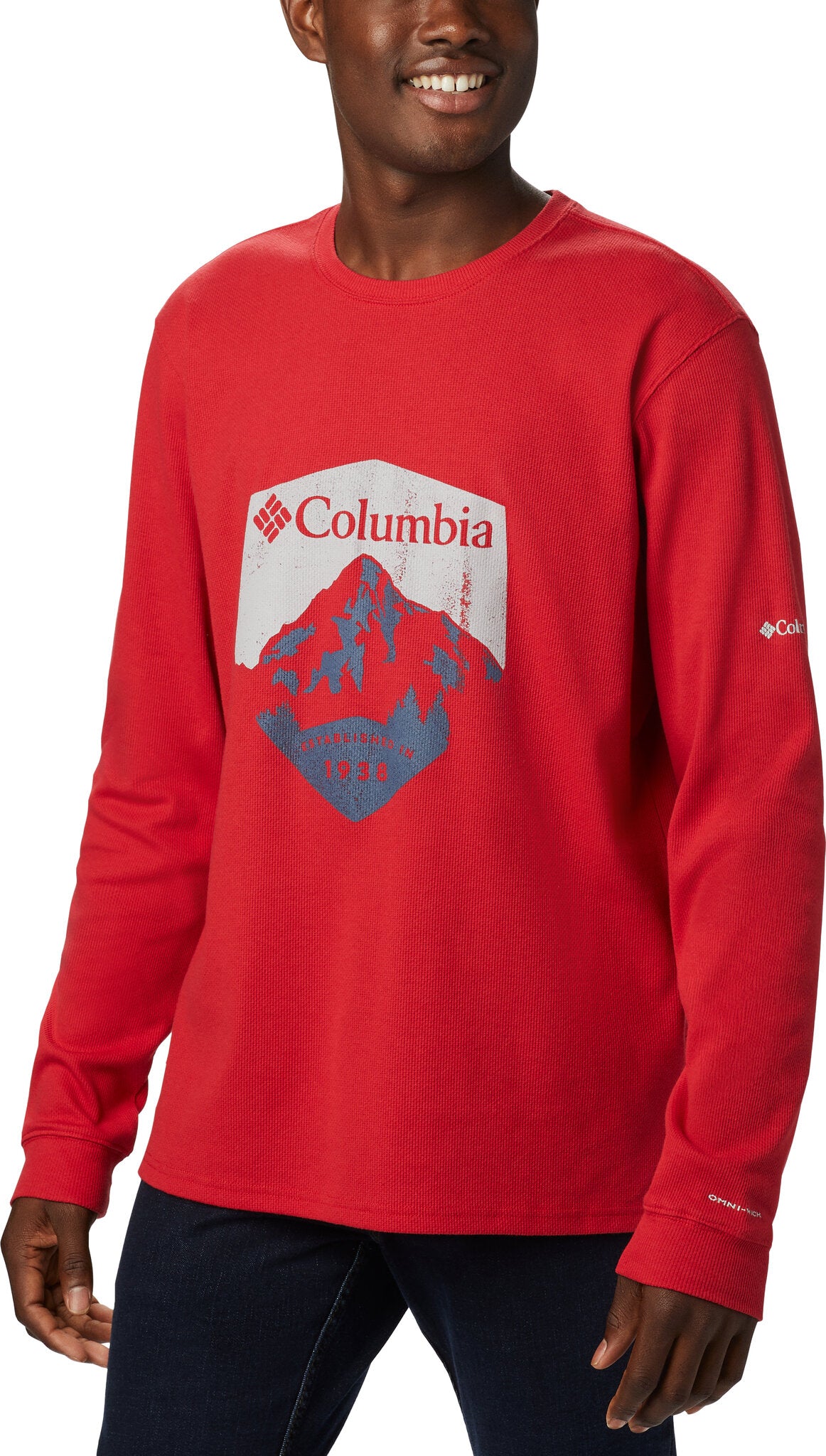 red graphic long sleeve