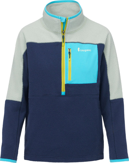 Mono B Clothing Surf Spray Fleece Cropped Pullover In Blue