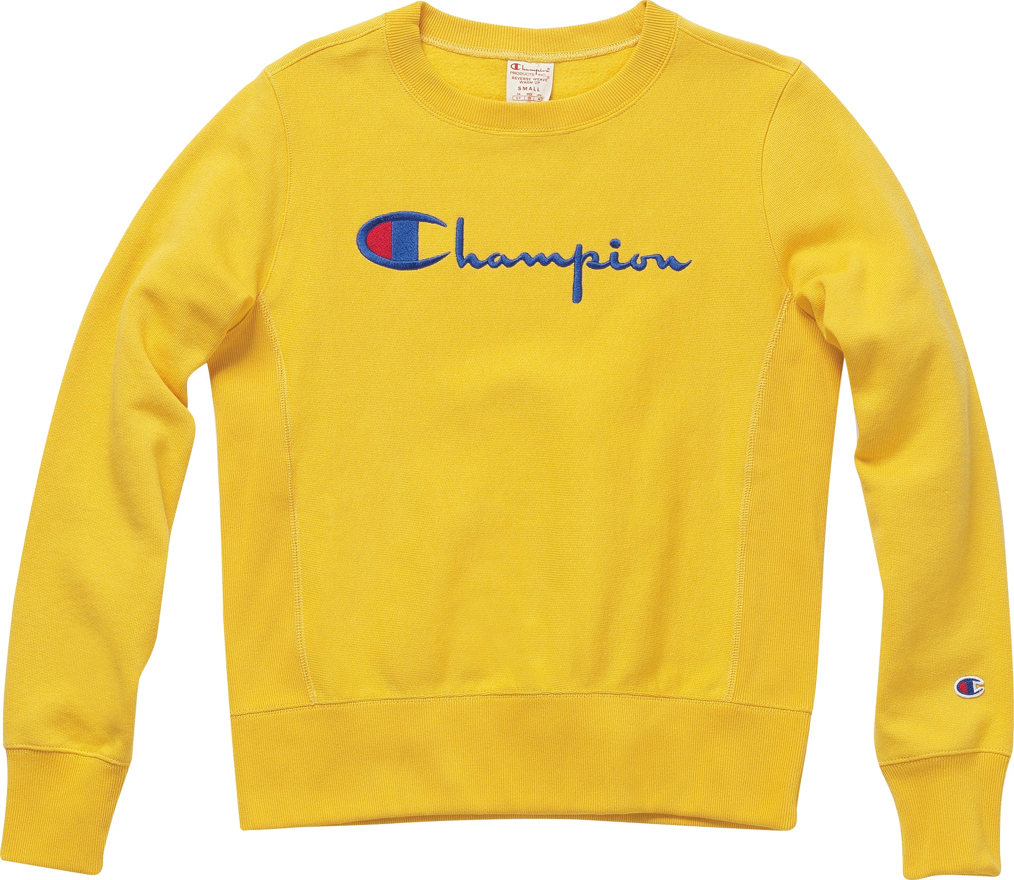 yellow champion sweatshirt womens