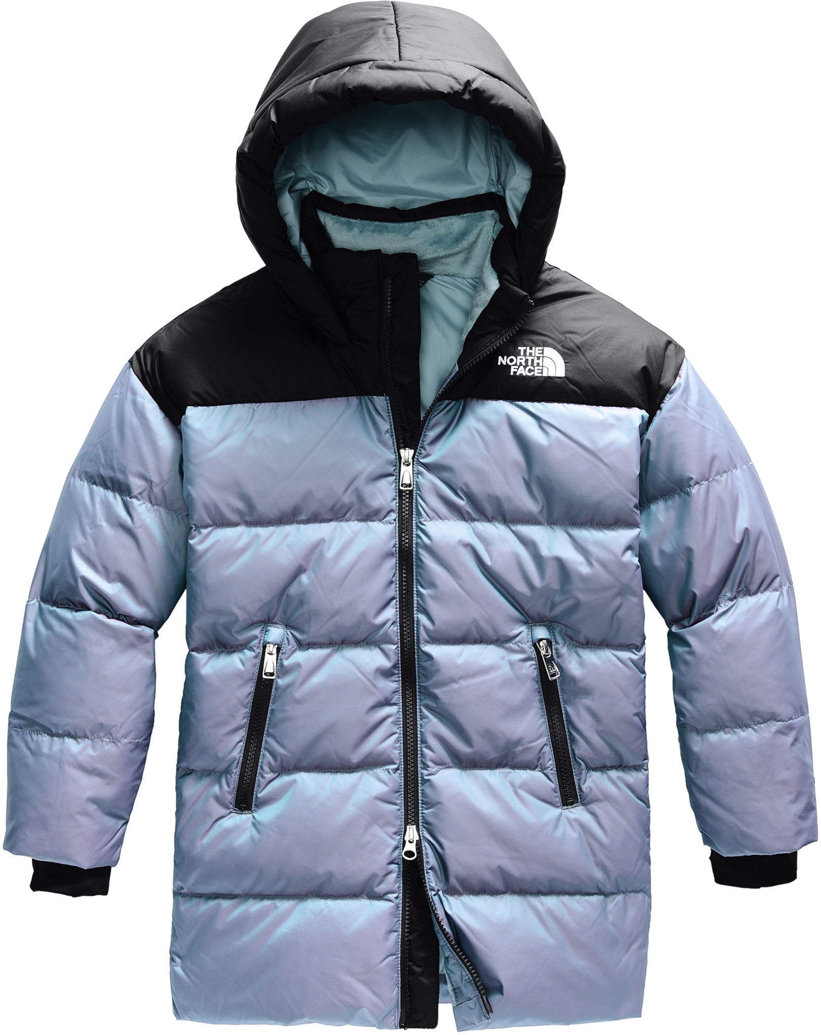 north face parka blue