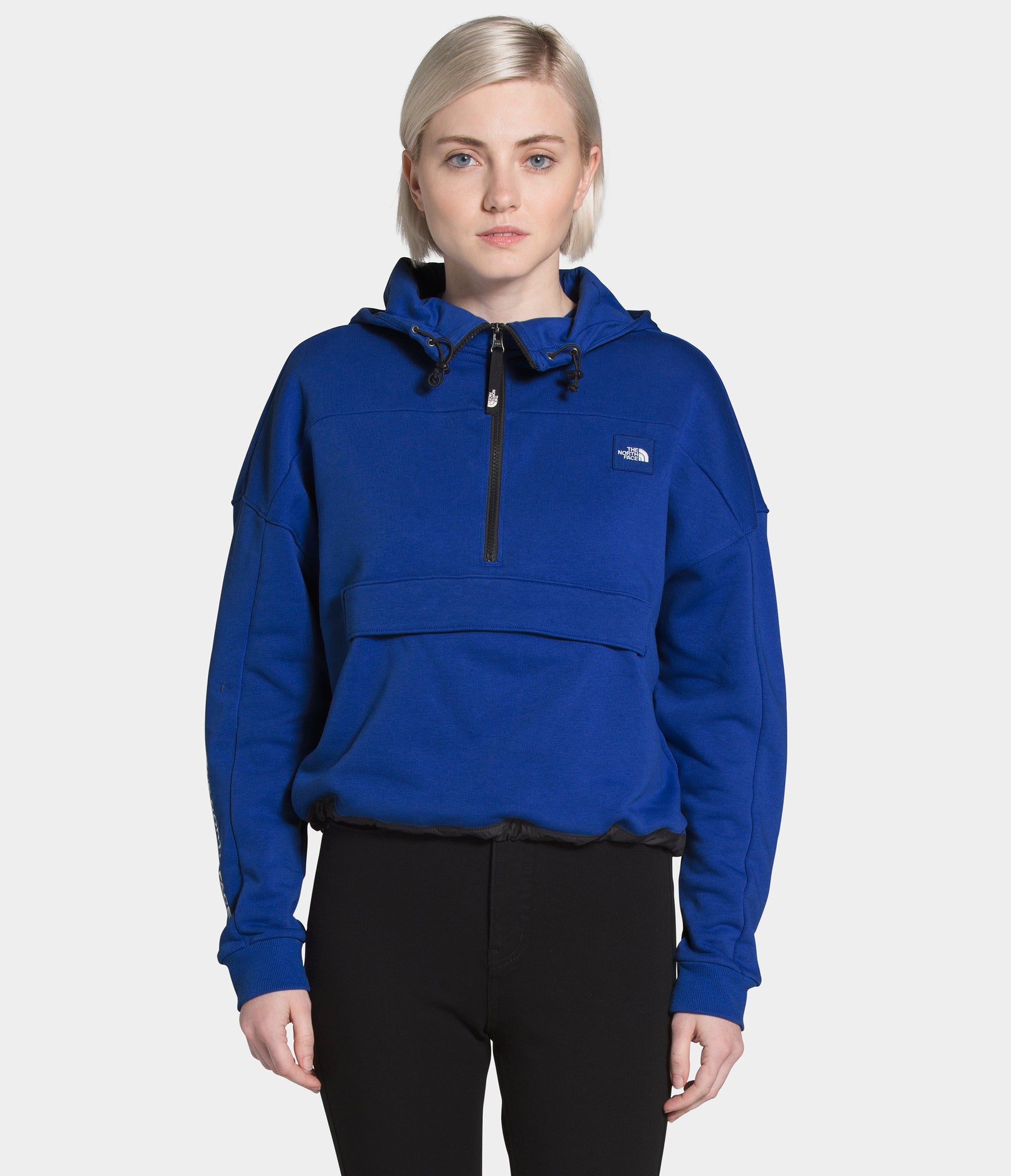 blue north face hoodie womens