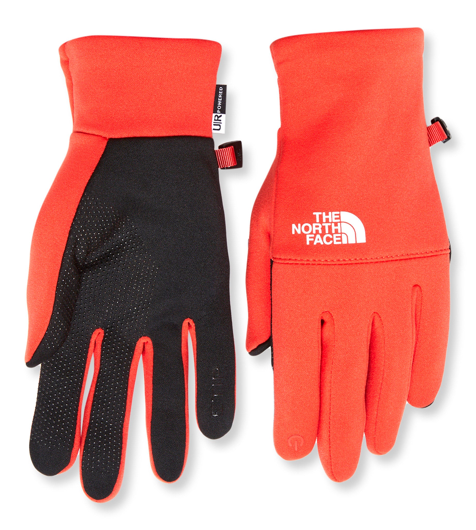 north face gloves with power button