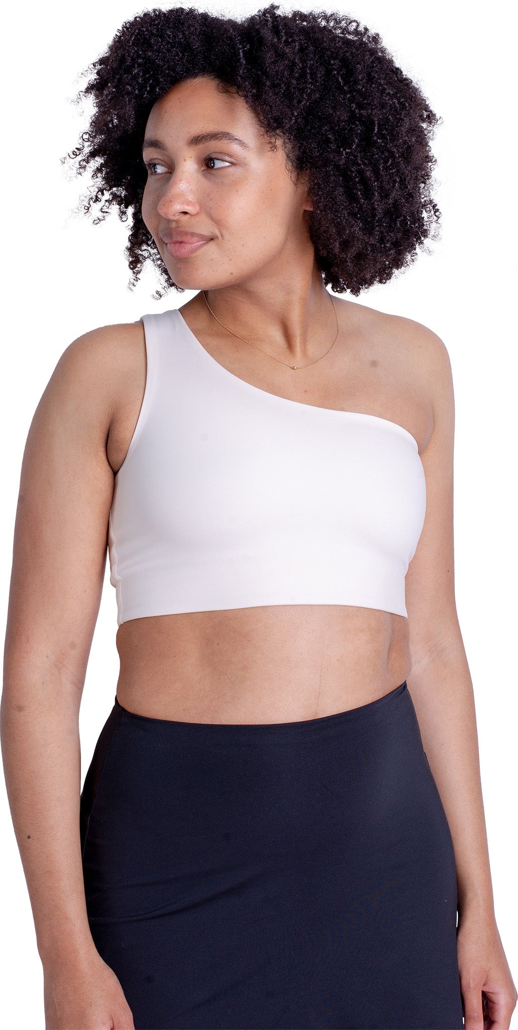 Ivory Uma One Shoulder Bra — Girlfriend Collective