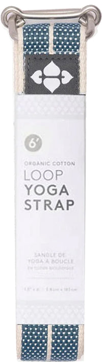 Halfmoon 6' or 8' Organic Cotton Studio Loop Yoga Strap for