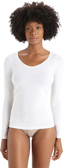 Icebreaker Women's Siren SS Sweetheart (Snow) Merino Base Layer Top