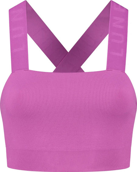 Lune Active Bandeau sport bh met light support • Lichtgroen • de