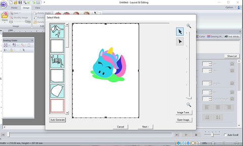 Embroidery Software auto punch image