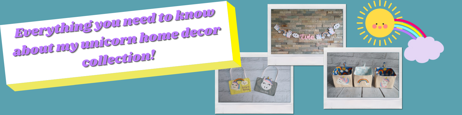 Unicorn Home Decor Collection Banner