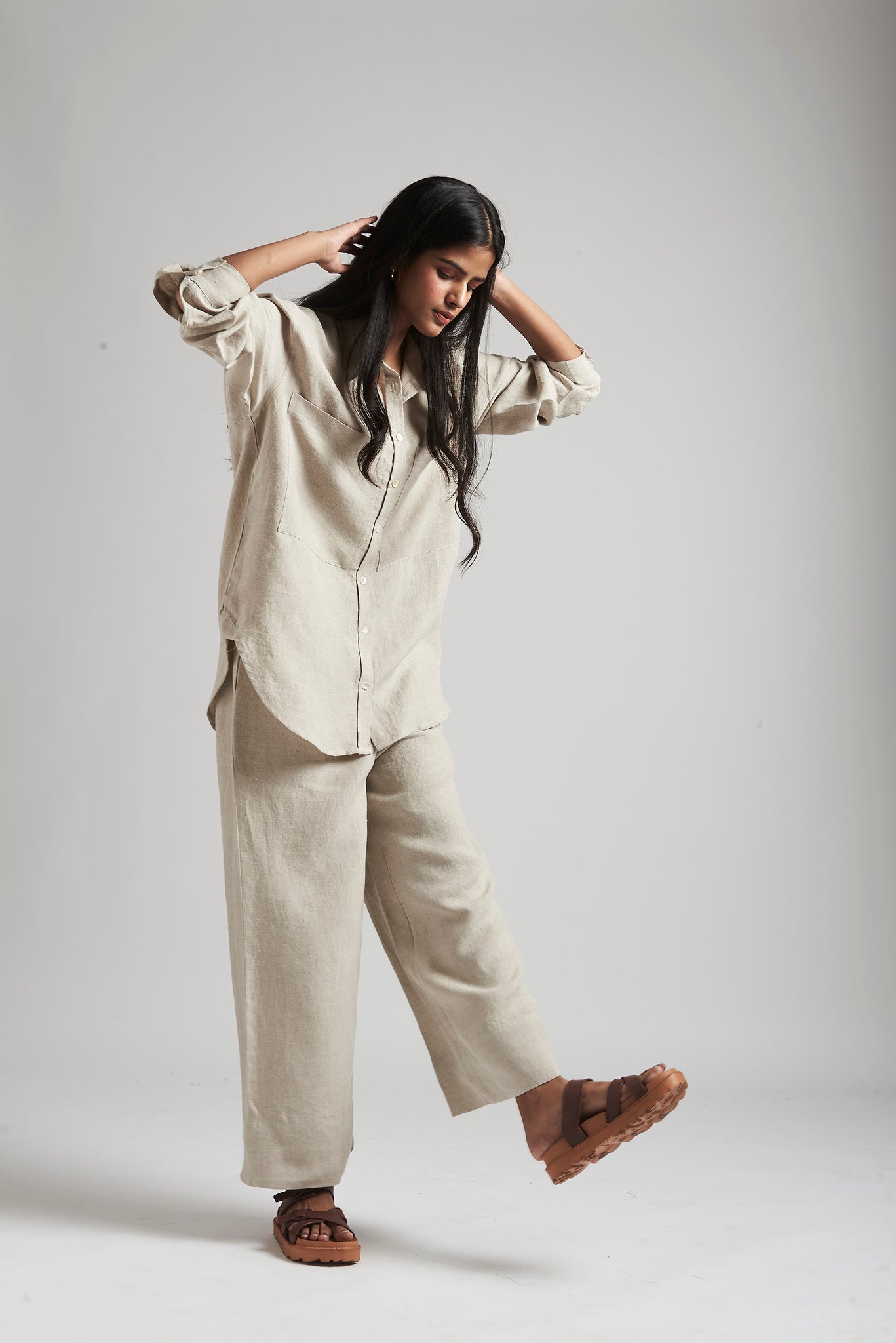 Undyed Linen Men's Pyjama Set – Saphed