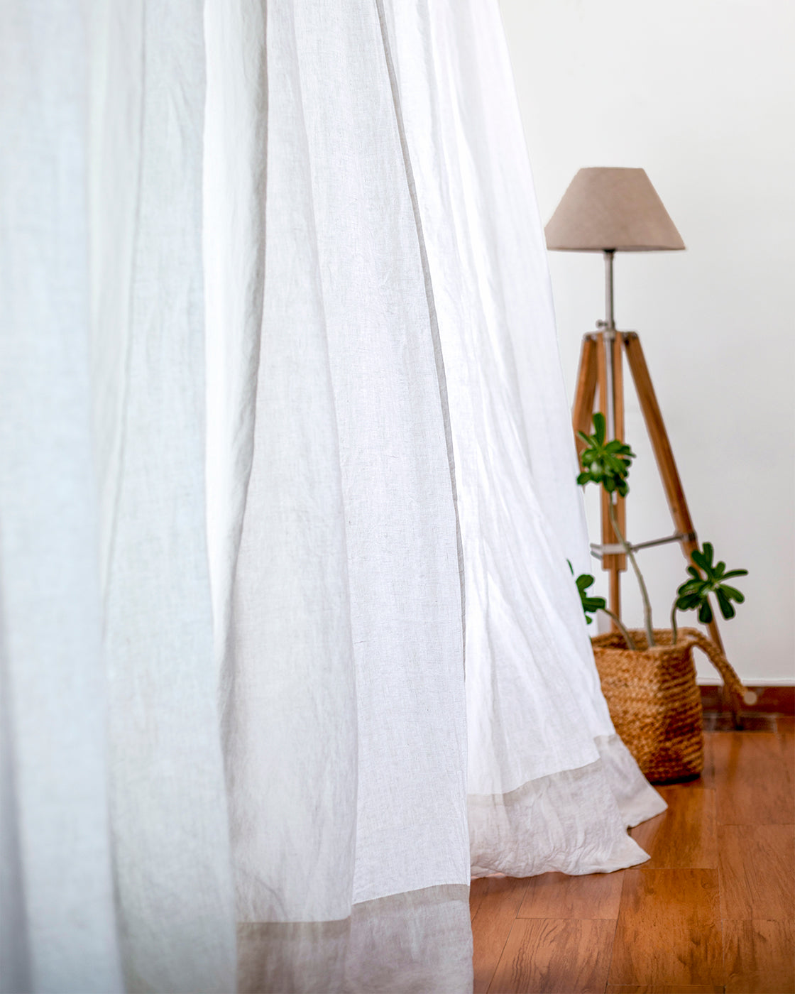 Linen Frayed edge Curtain - India's Heritage