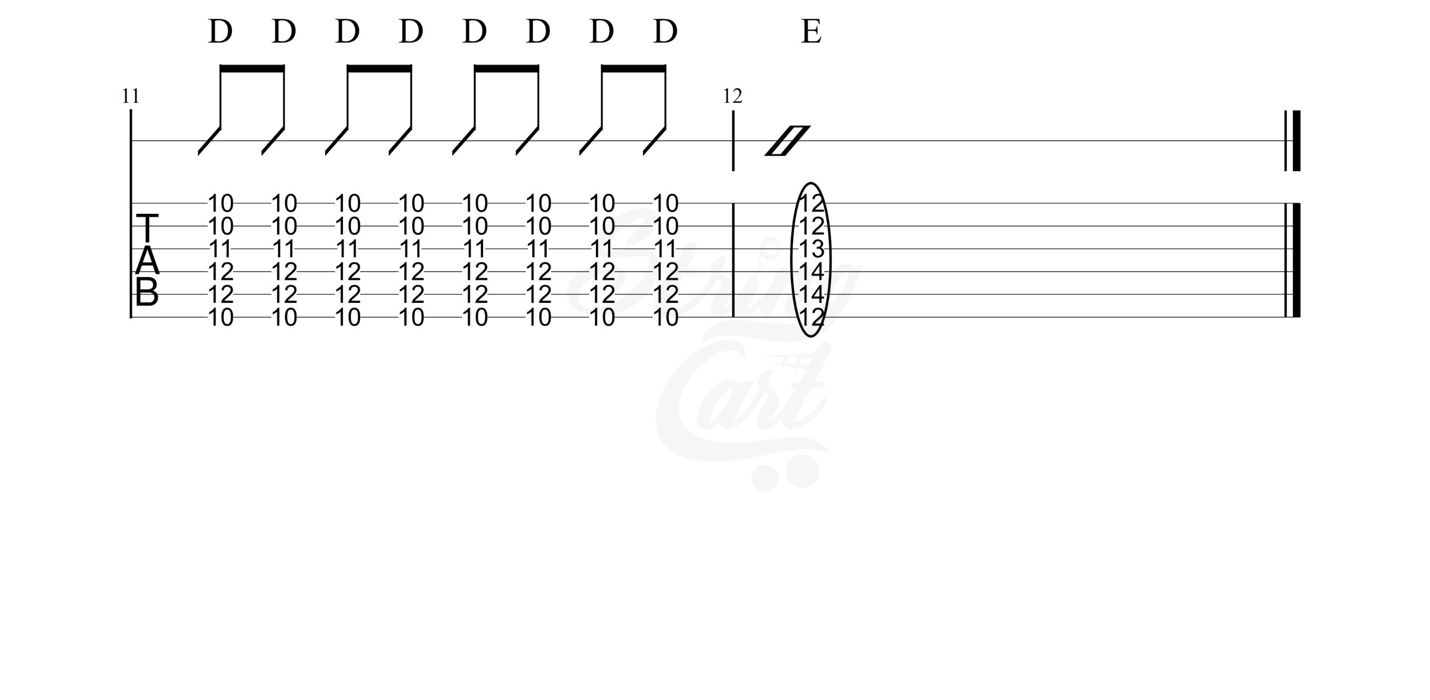 Barre Chords Guitar Exercise 1 Page 4