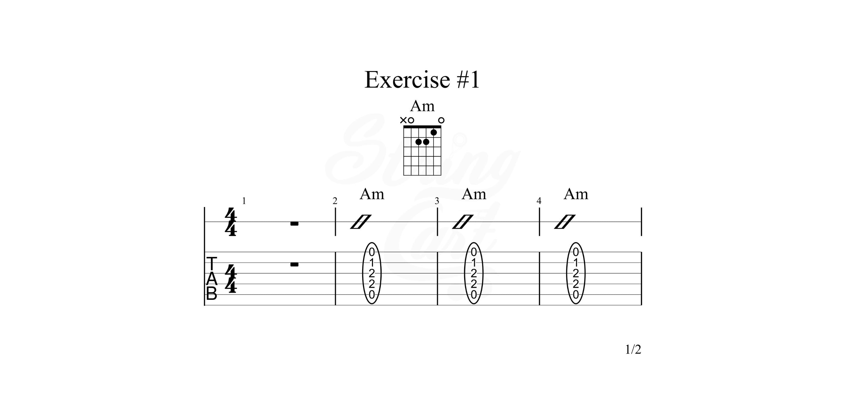 Aminor Chord Exercise 1