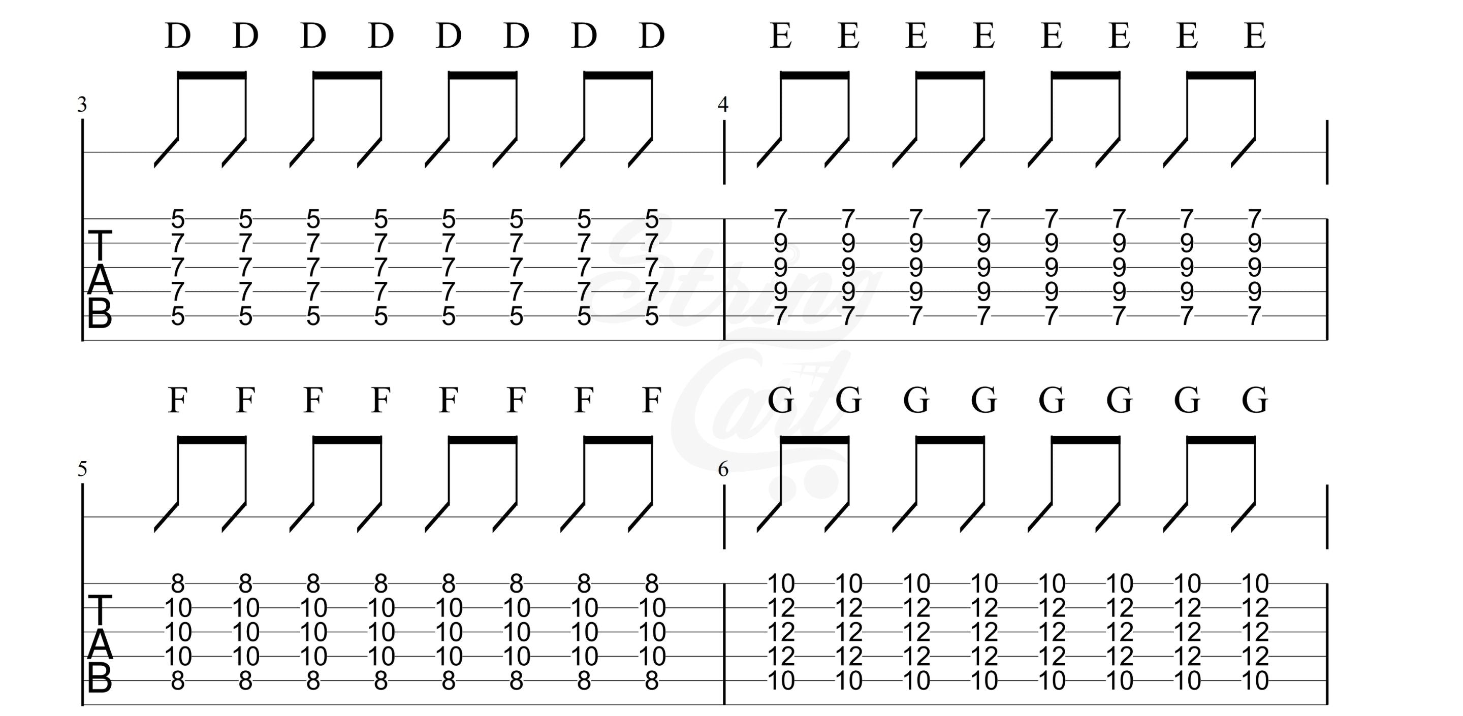 Barre Chords Guitar Exercise 2 Page 2