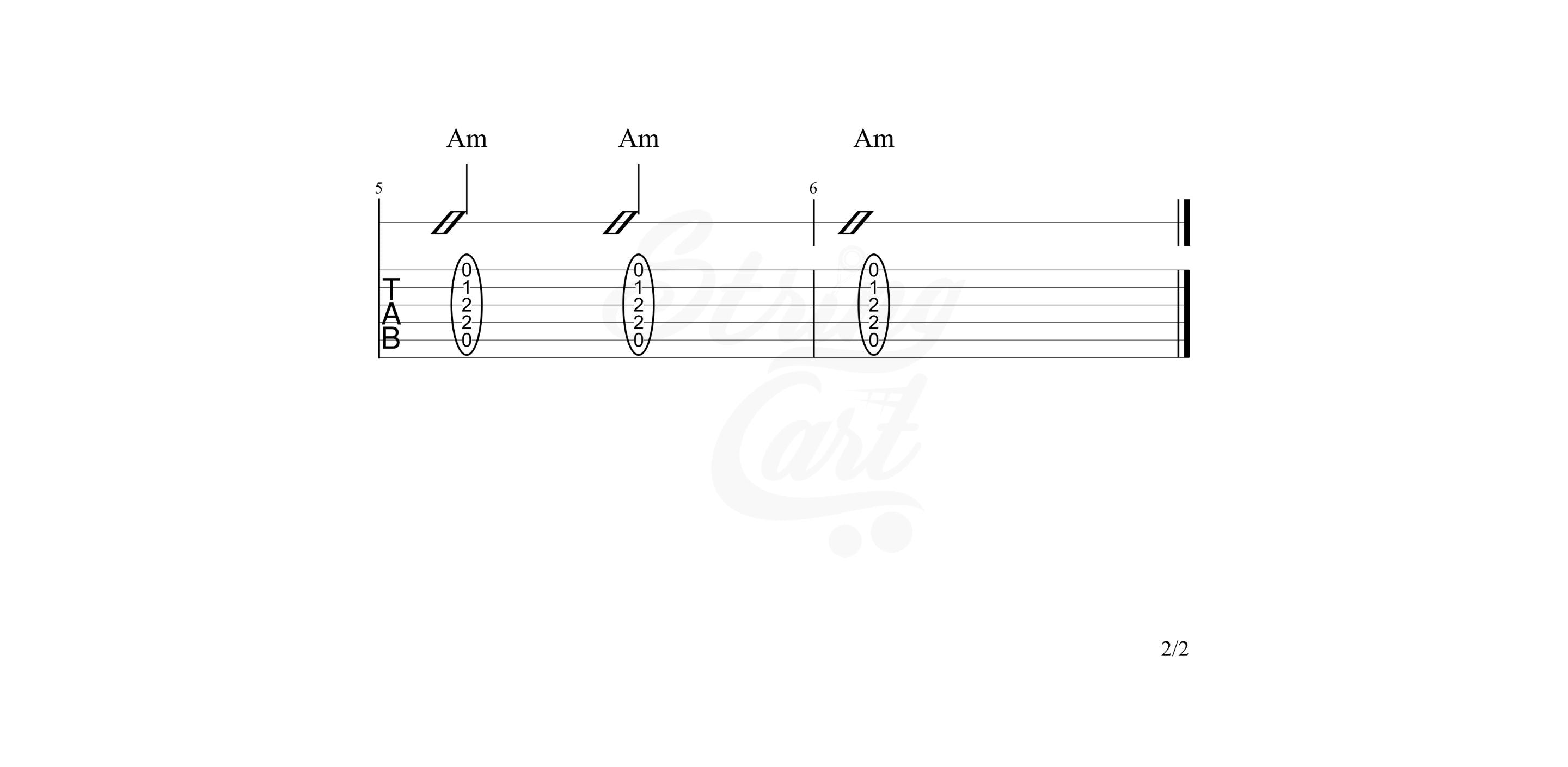 Am Chord Exercise 2