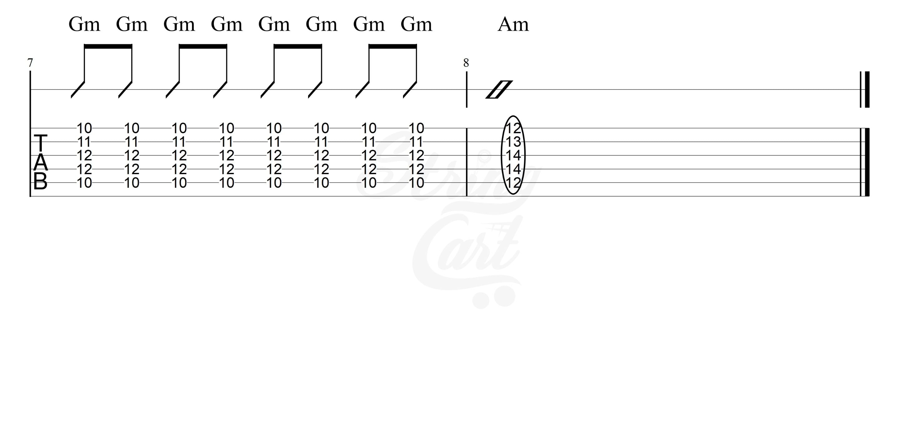 Barre Chords Guitar Exercise 3 Page 3