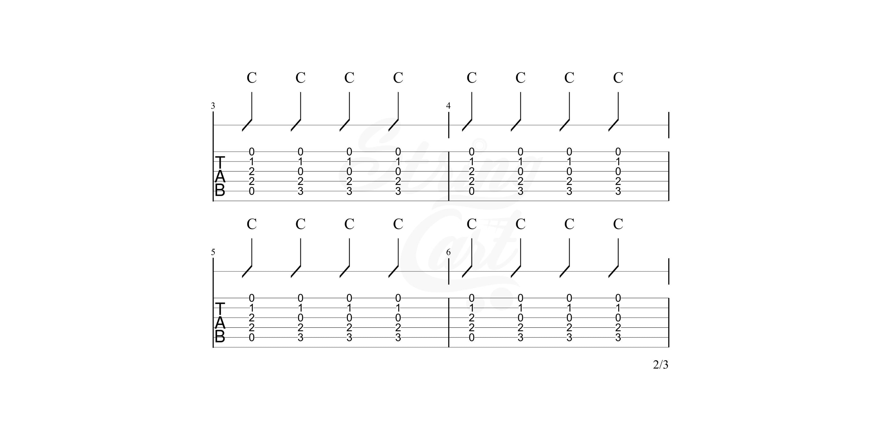 C major chord exercise