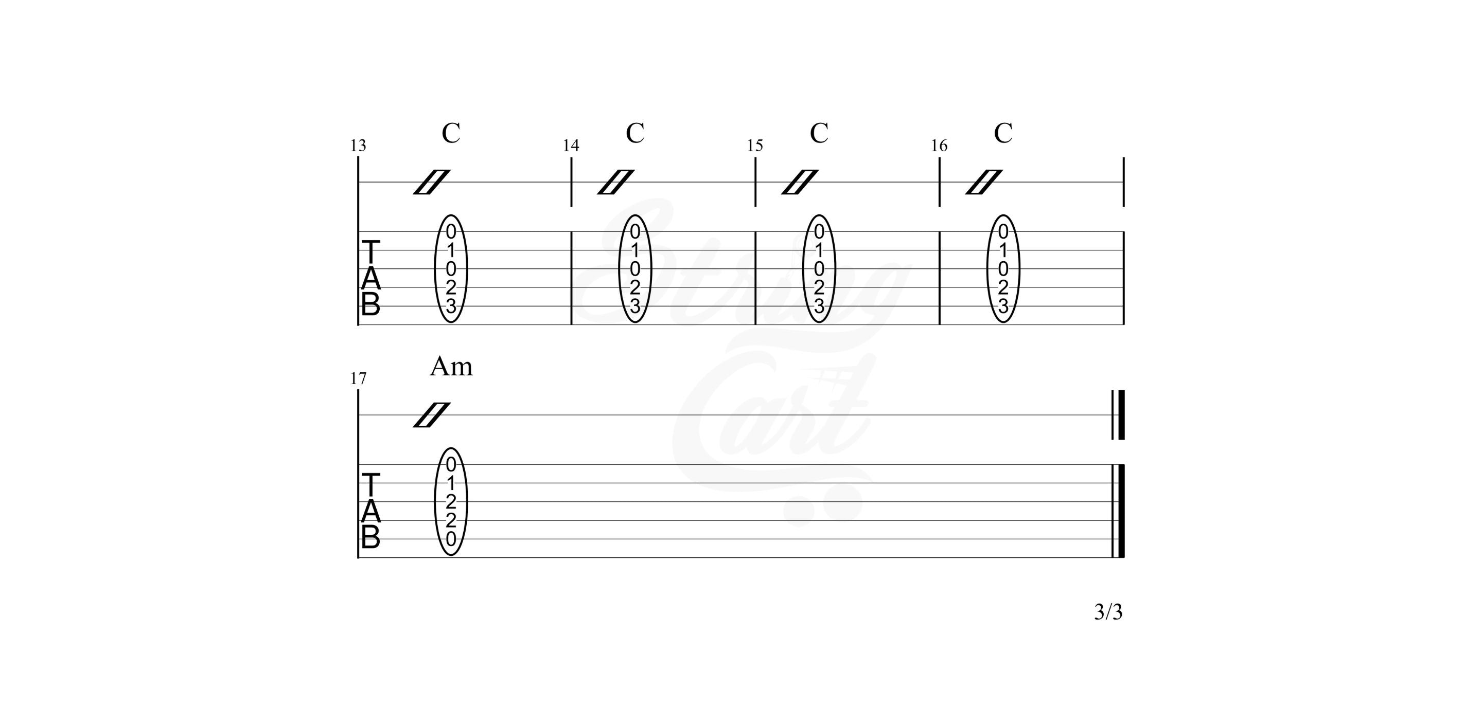 beginner guitart chord exercise