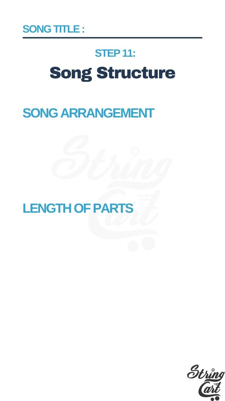 Exercise Songwriting 11 Song Structure