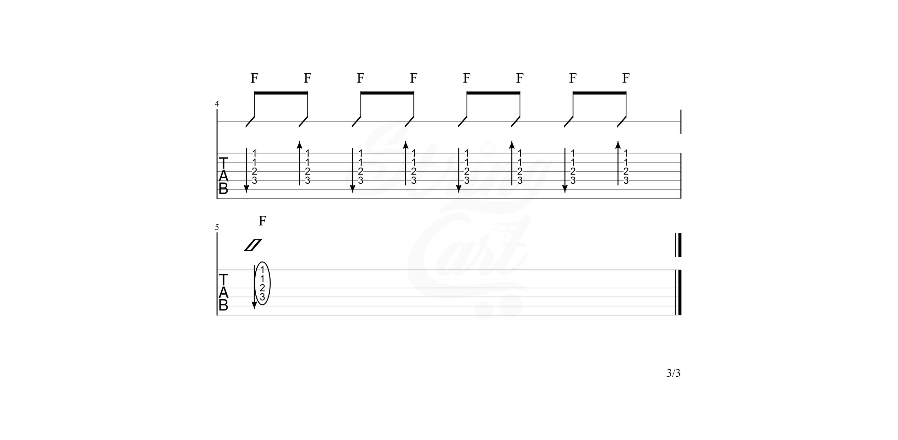 F Chord Exercise 1 Page 3