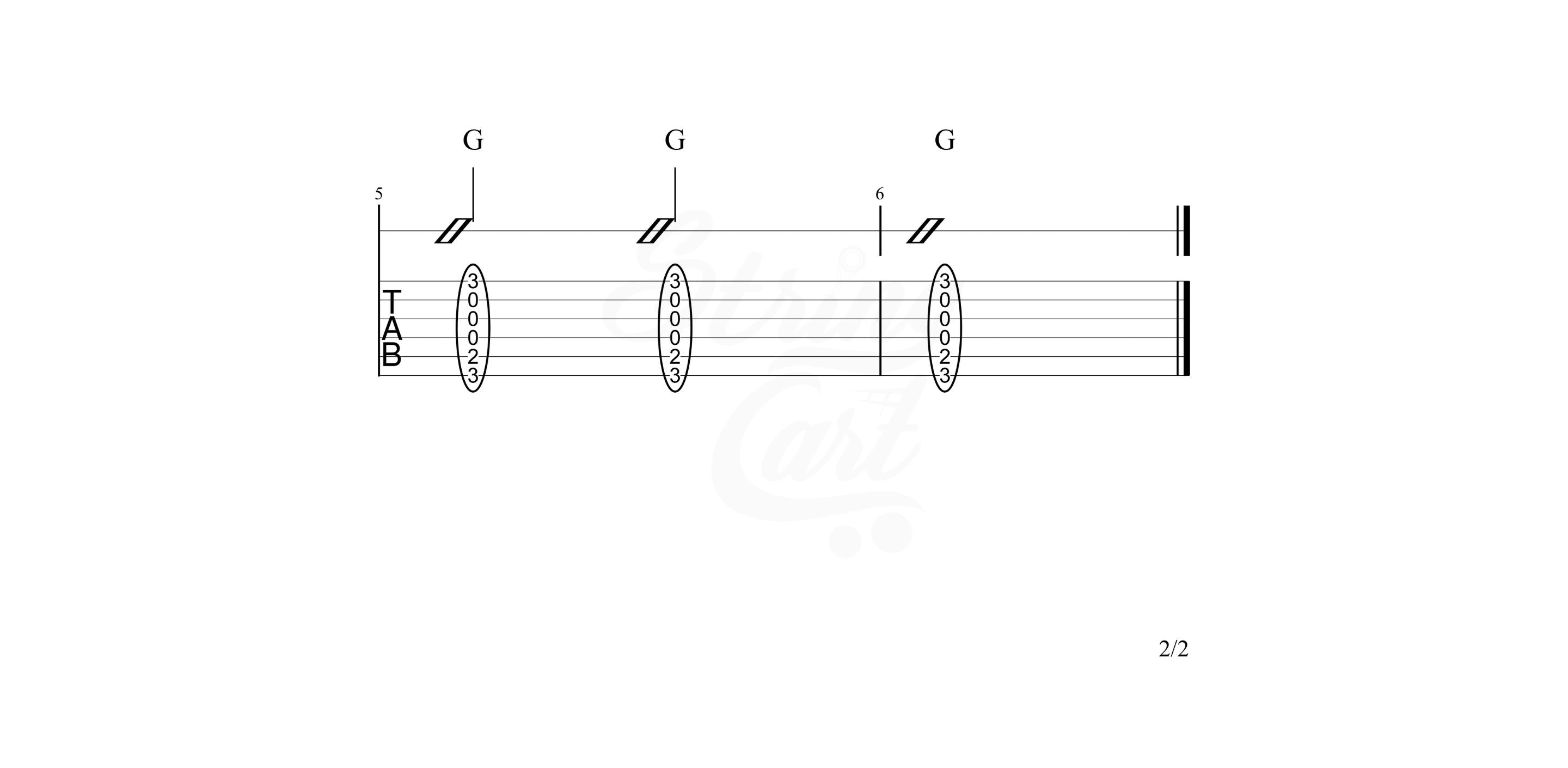 G major chord exercise 2 page 2
