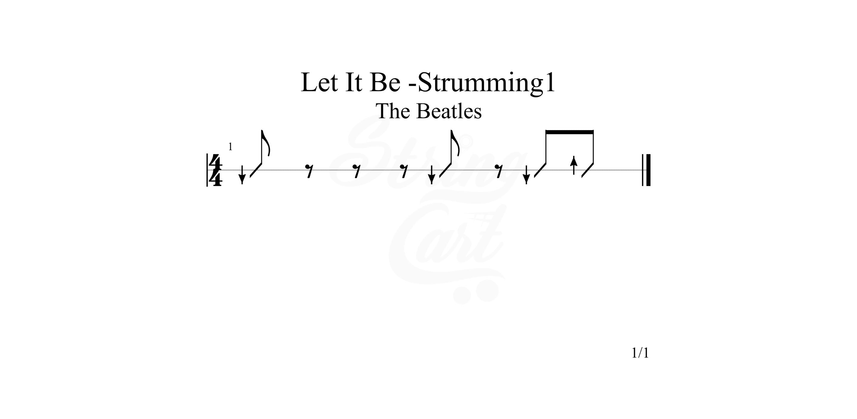 Let it be strumming pattern 1