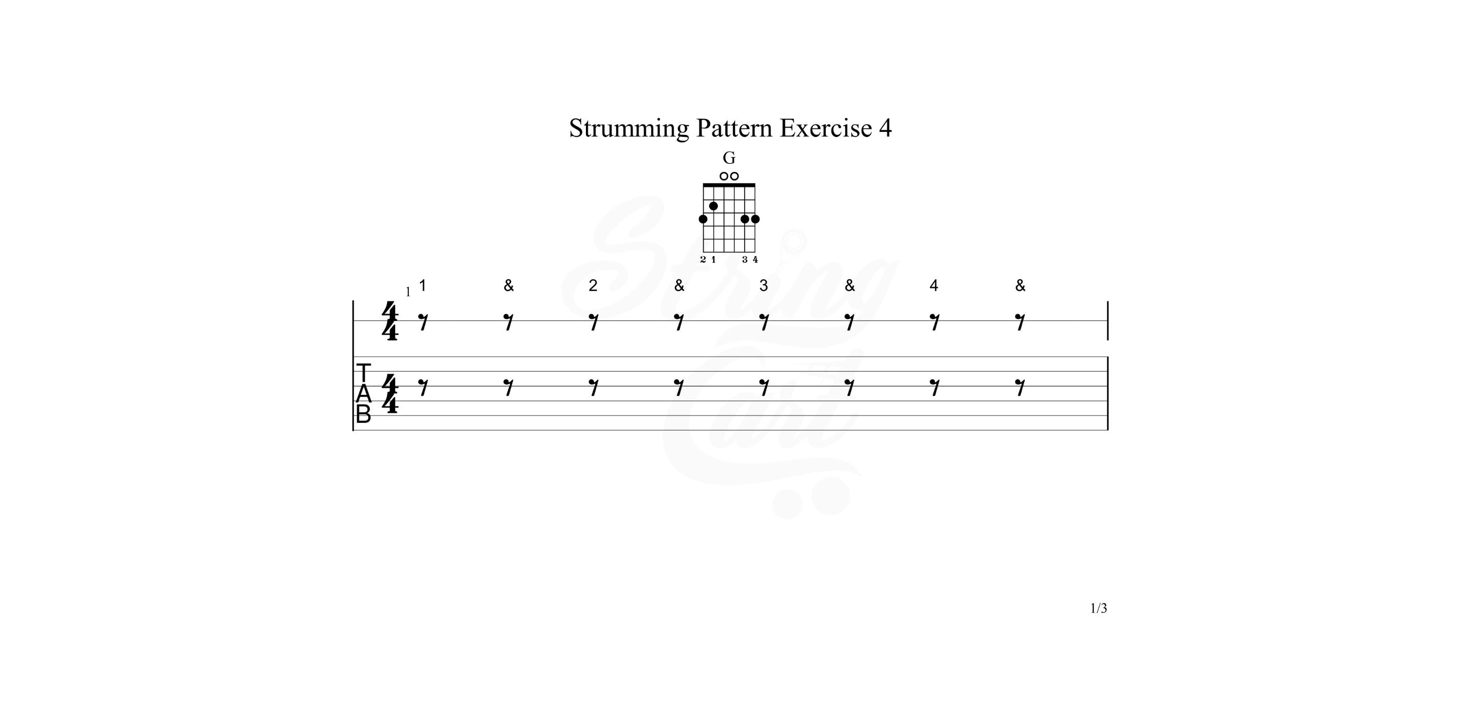 Strumming Exercise 4 page 1