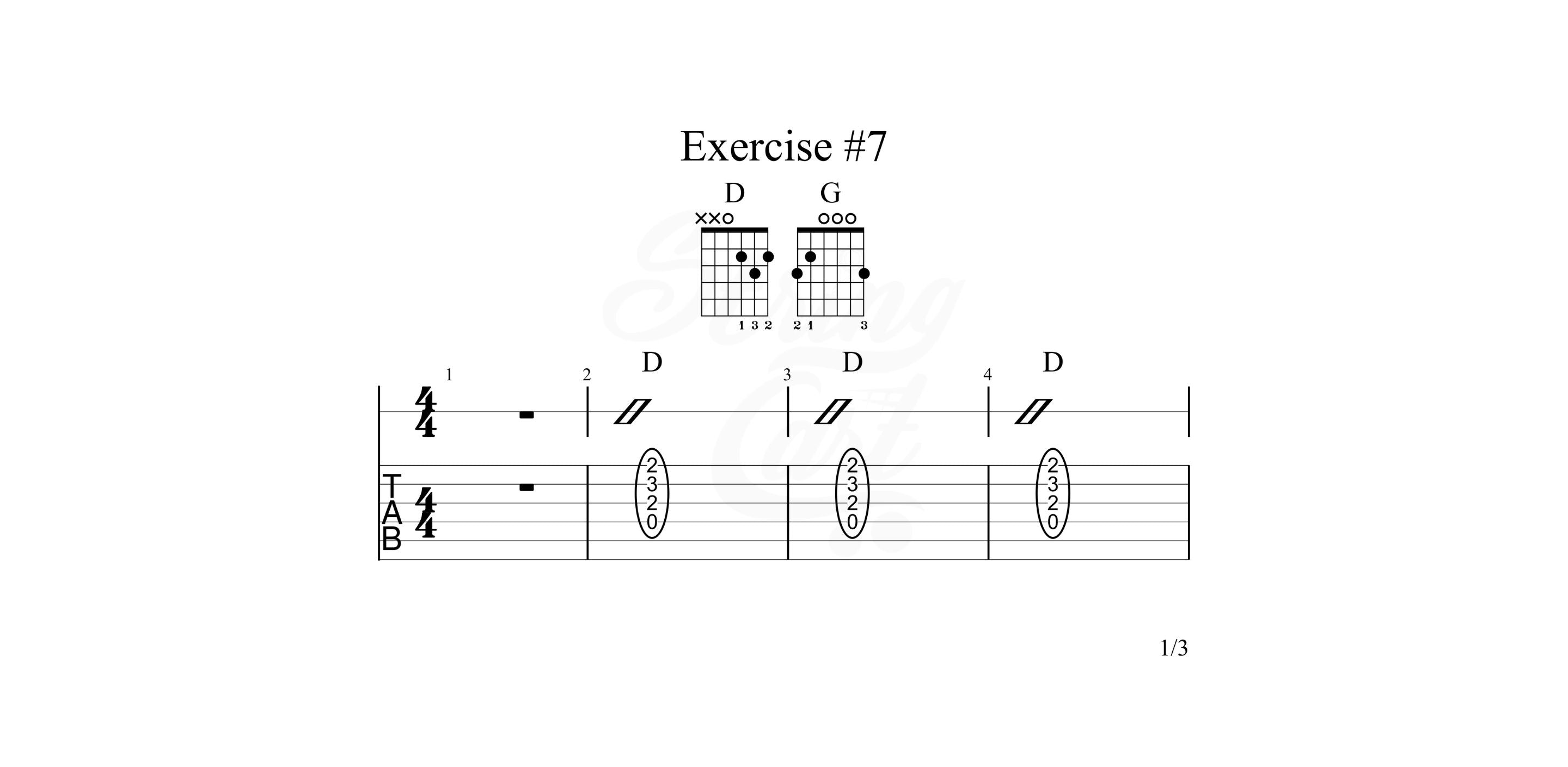 Practice D Major G Major Exercise 1 page 1