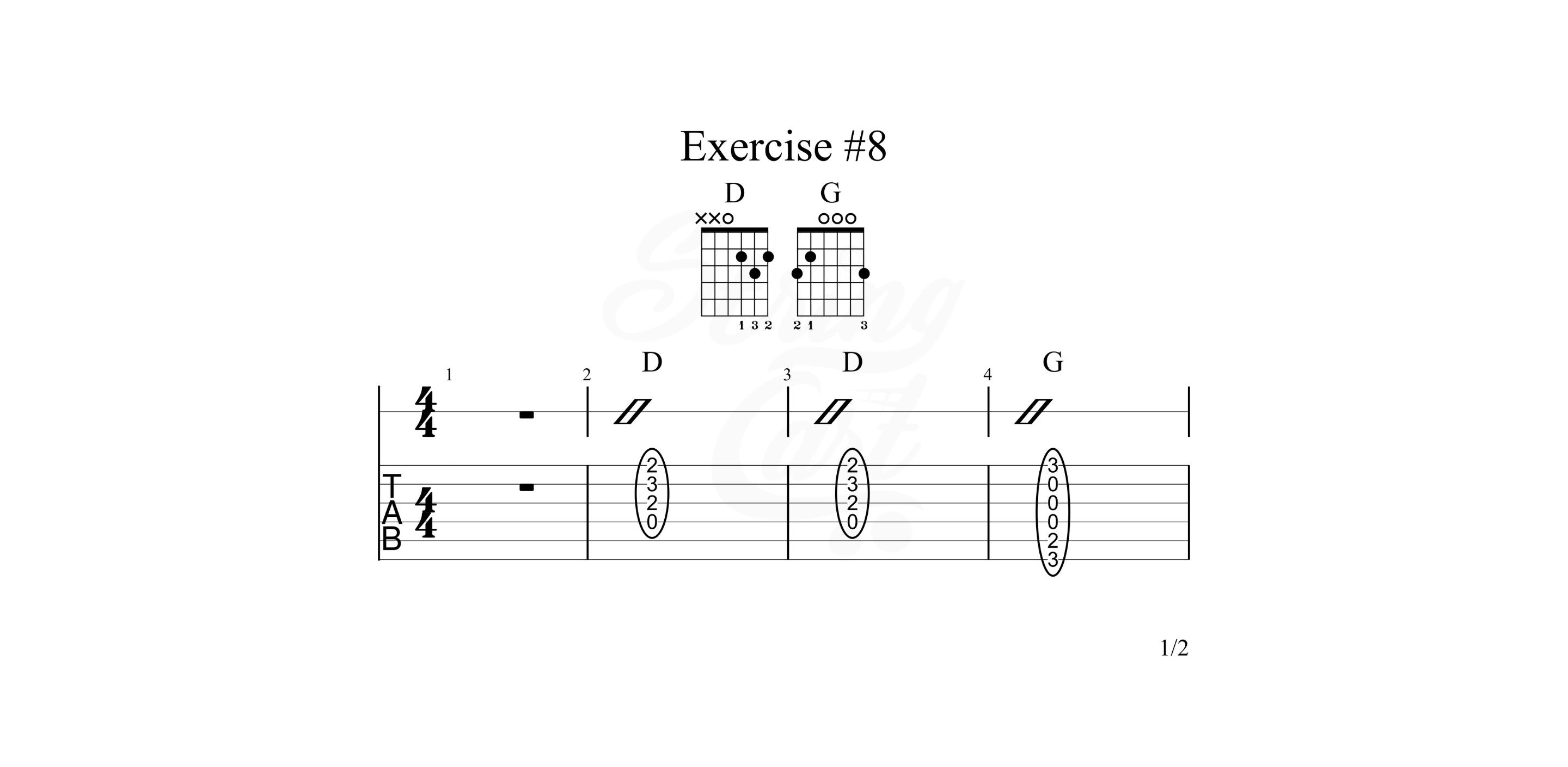 Practice D Major G Major Exercise 2 page 1