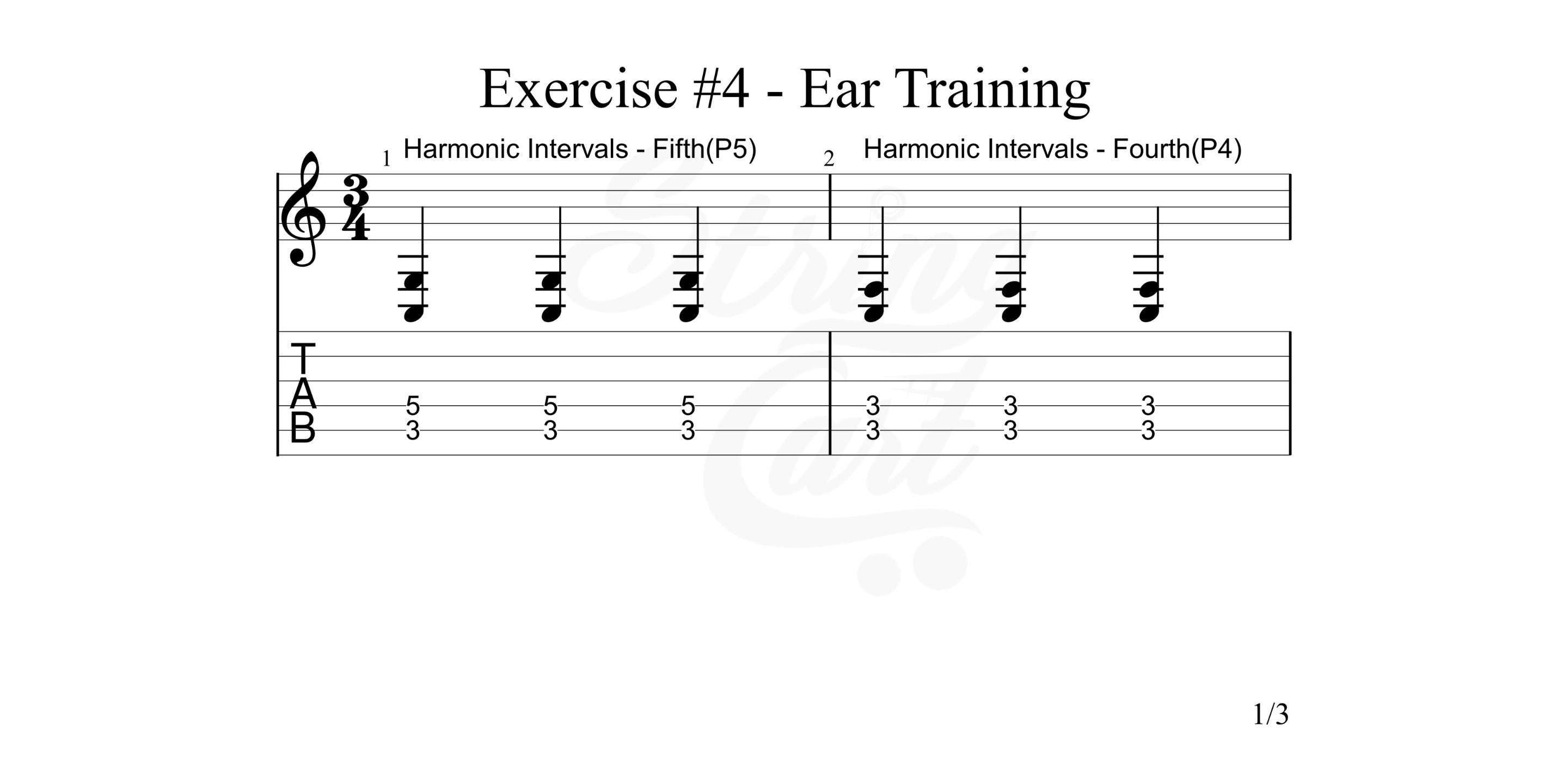 Ear Training Exercise 4 Page 1