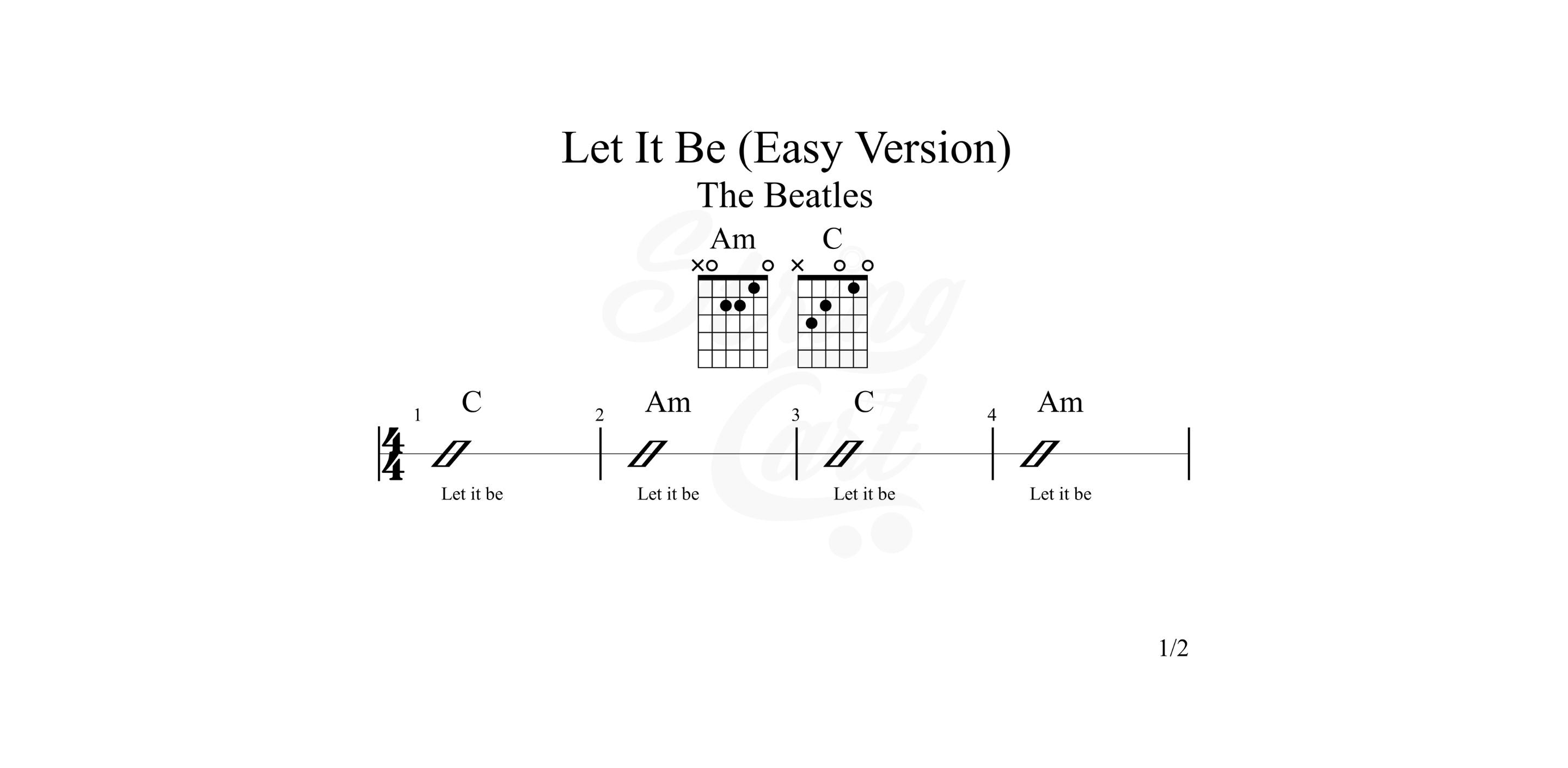 Let it be easy version chords