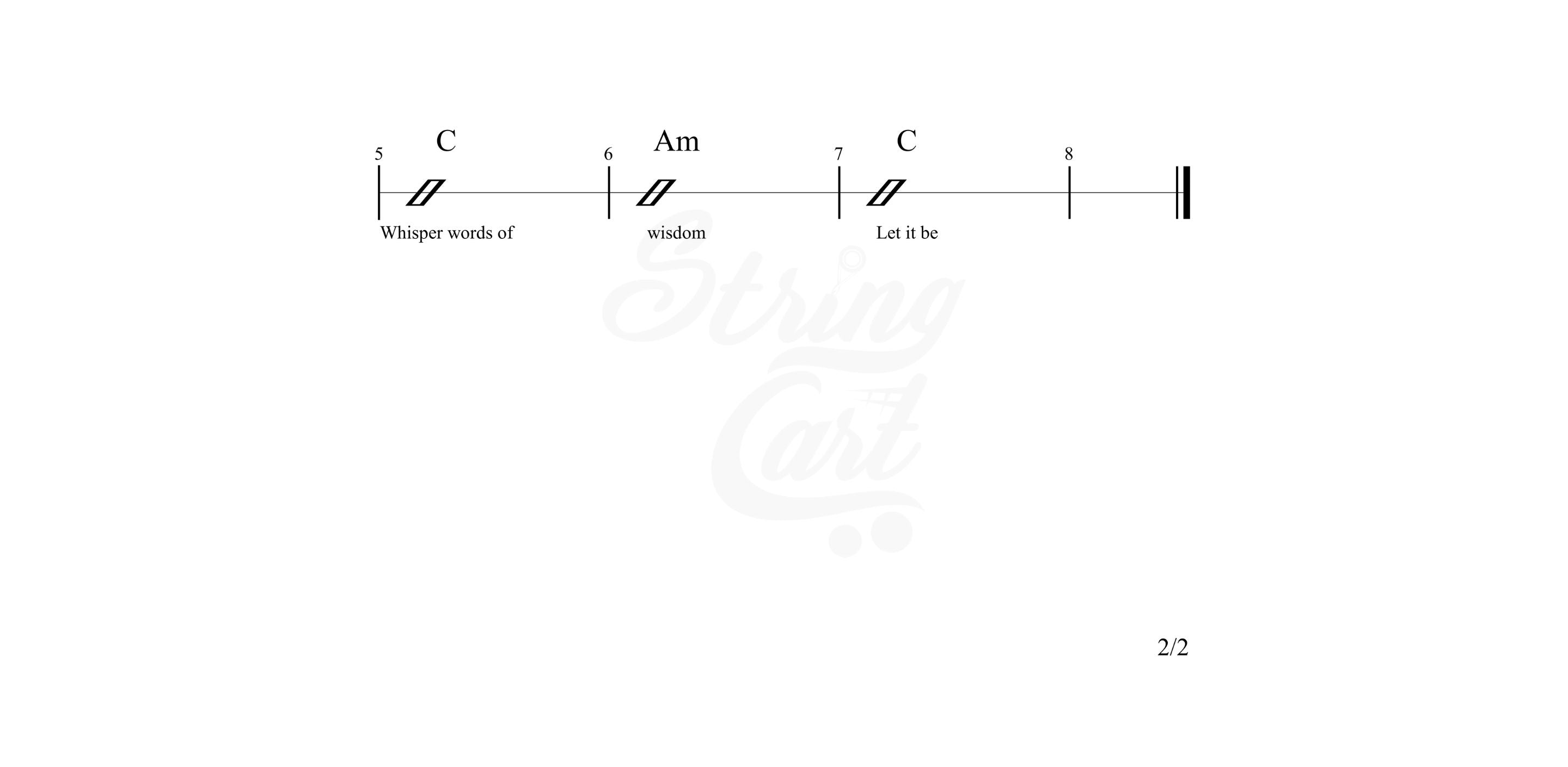 Let it be easy version chords