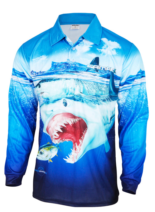 Samaki BLACK JACK – LONG SLEEVE ADULT FISHING SHIRT SIZE LARGE - Outback  Adventures Camping Stores