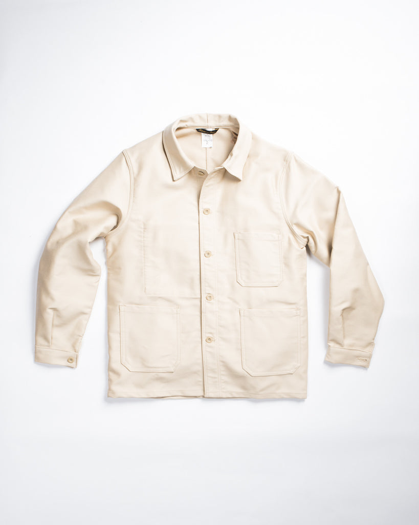 white workwear jacket