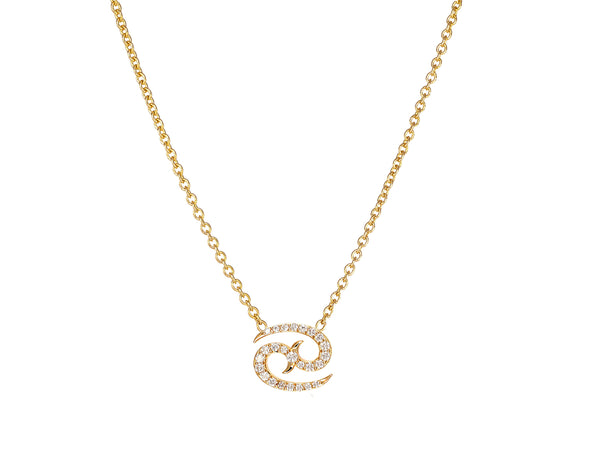 Cancer Diamond Necklace in Yellow Gold Starlust
