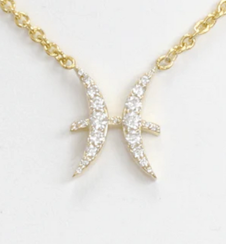 Pisces Diamond Necklace