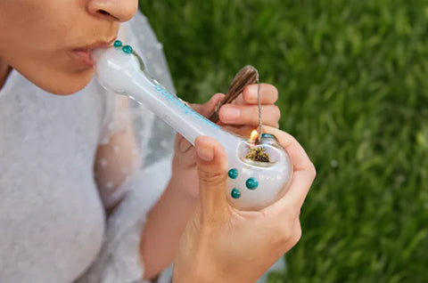 A lighter and a hemp wick used to light a bowl