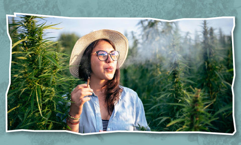 woman smoking herbs